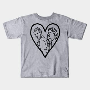 Valentine for Distracted Boyfriend Meme and Girlfriend Outline Kids T-Shirt